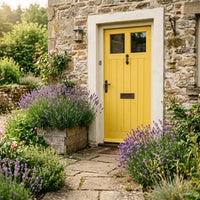 Flüssiggummi Gelb RAL 1021 — restaurierter Cottage-Eingang