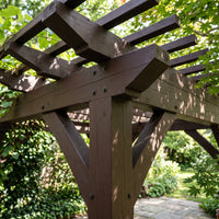 Flüssiggummi Braun RAL 8017 — Detail eines Pergola-Balkens
