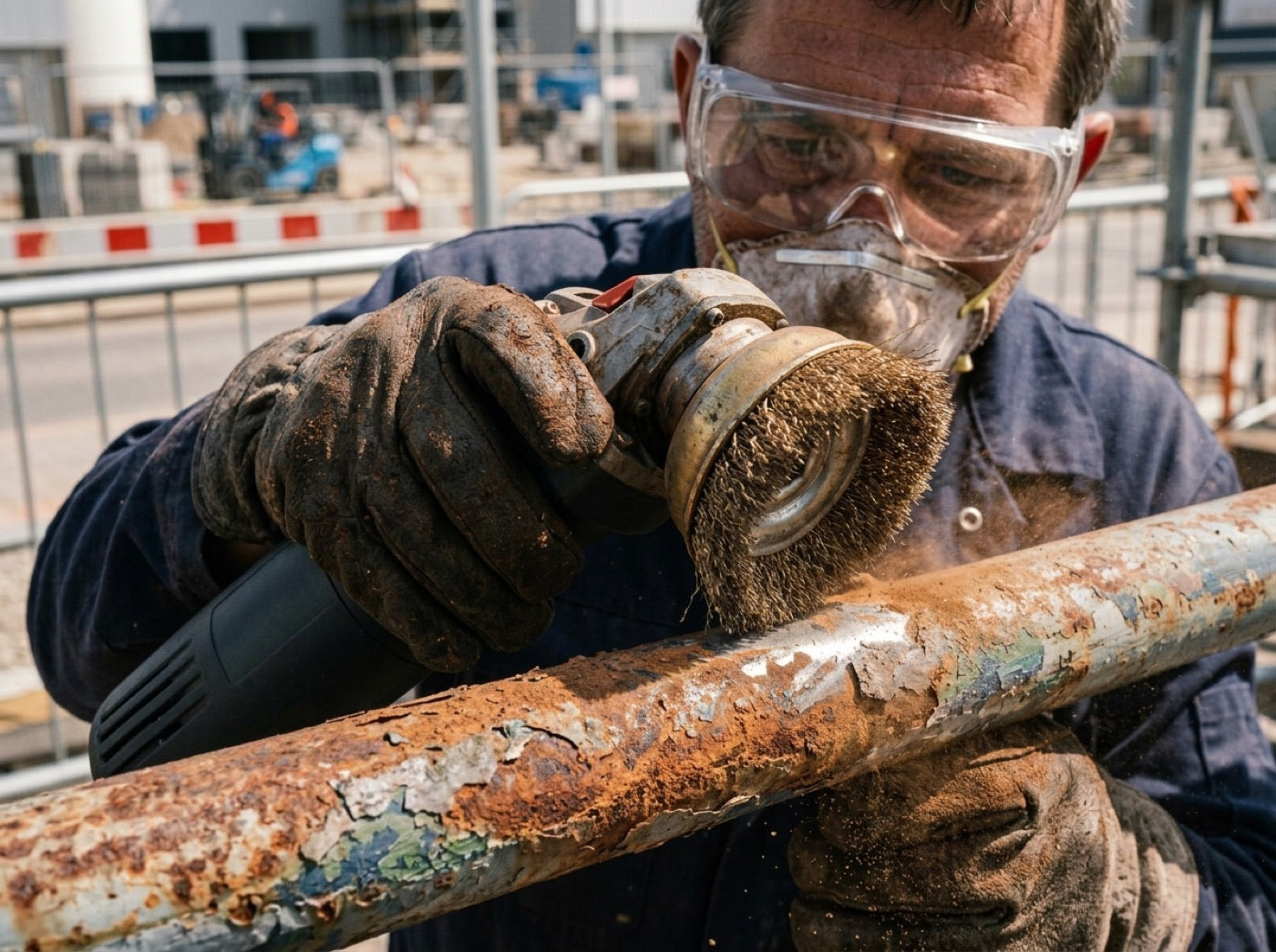Losen Rost mechanisch entfernen